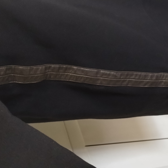 SANDRO H12 Rythme Black Dress Lamb Leather Trim Feel Sleeves Size 3 GORG… - Picture 6 of 13